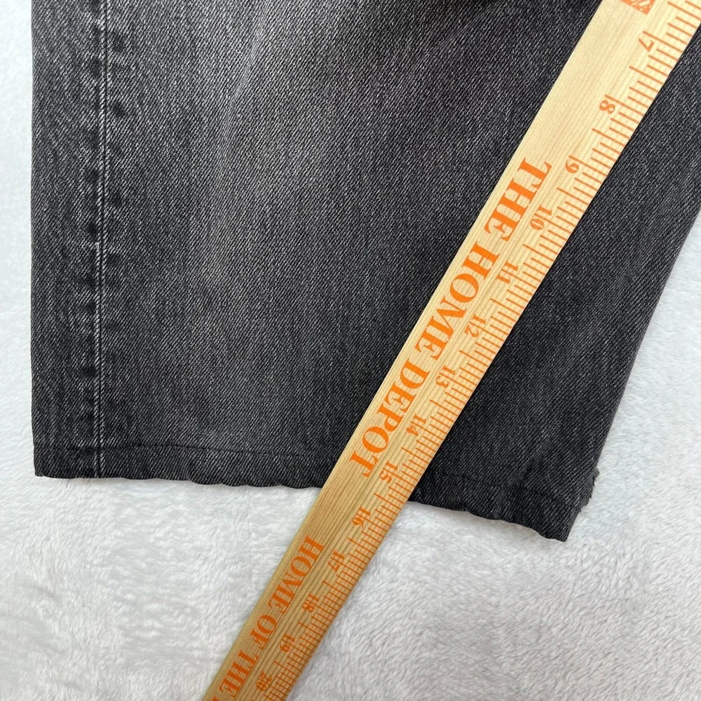 Vintage Levi's Button Fly Shorts Men's Faded‎ Black Denim Pockets Y2K - 37X15.5